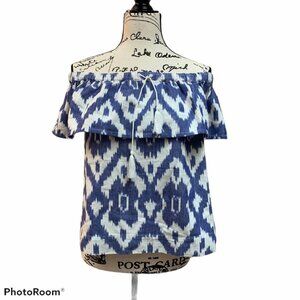 Madewell Off the Shoulder Ikat Top - Size XS